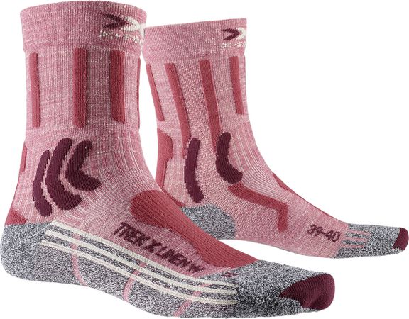 Women Trek X Linen / Vintage Red Melange/Grey Melange / 35-36