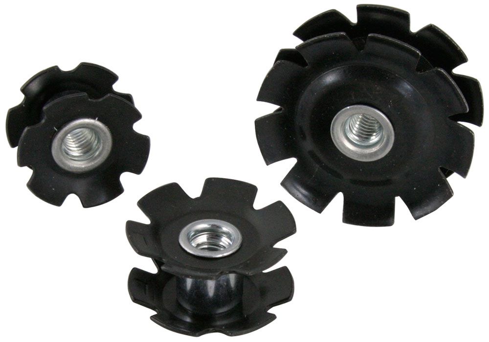 STERNMUTTER (KRALLE) 1"/1-1/8"/1.5" für Ahead-Gabelschaft / schwarz / 1 Zoll