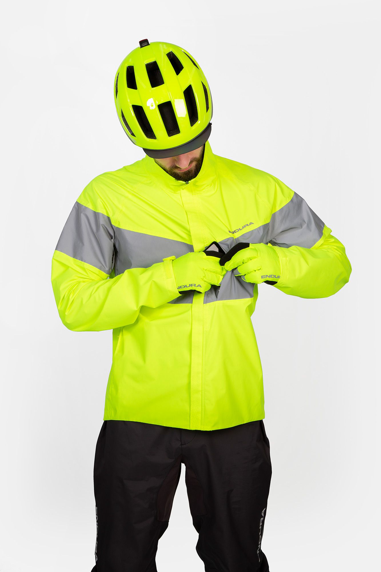 URBAN LUMINITE EN1150 Herren-Regenjacke / neon-gelb / S