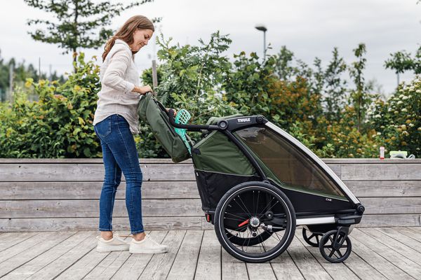 THULE CHARIOT CAB 2 Kinderanhänger / cypress green-black