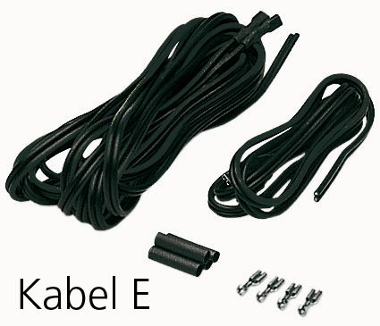 KABEL für Dynamobeleuchtungen, Lichtkabel E / schwarz
