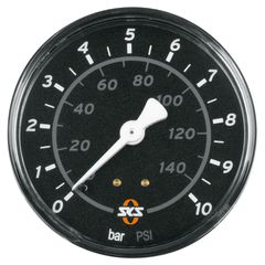 Manometer Q63 mm 10 bar / schwarz