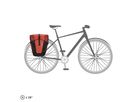 BACK-ROLLER PRO PLUS Taschen (Duo), schwarz/grau / salsa - dark chili / 2 x 35 L