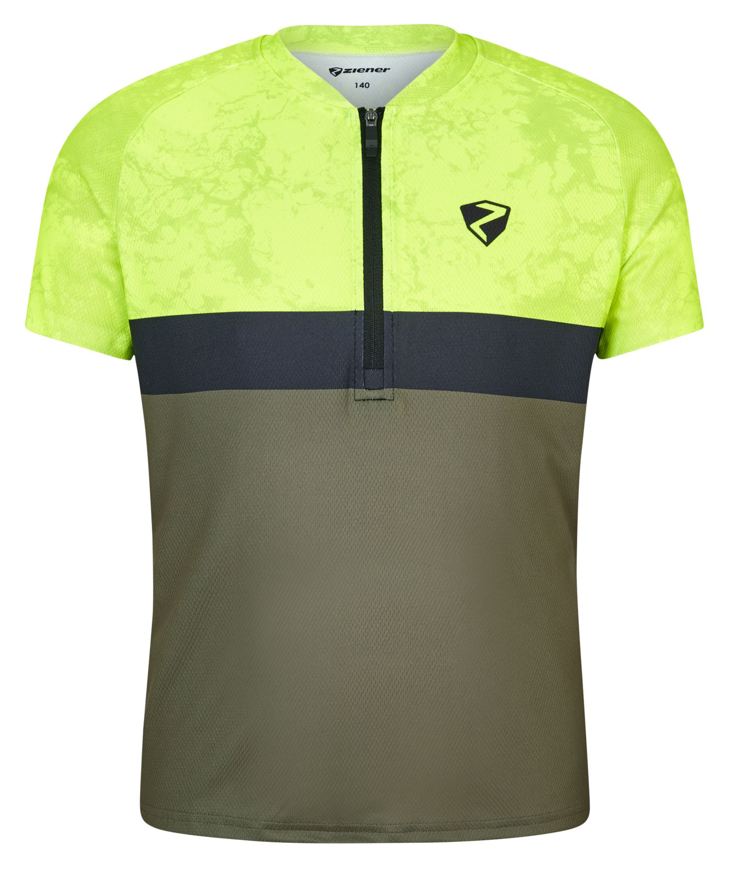 NILIO Kinder-Kurzarmtrikot / poison yellow / 128
