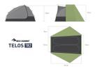 TELOS TR2 LIGHTFOOT Zeltunterlage / grau / 3P, 144 x 222 cm