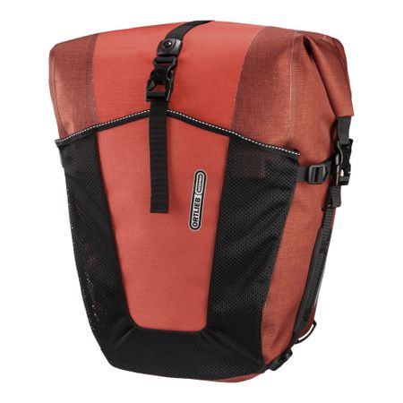 BACK-ROLLER PRO PLUS Taschen (Duo), schwarz/grau / salsa - dark chili / 2 x 35 L