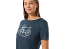 BICYCLE NOMAD BIO Damen-Kurzarm-Merino-Shirt / blueberry/feather grey / S