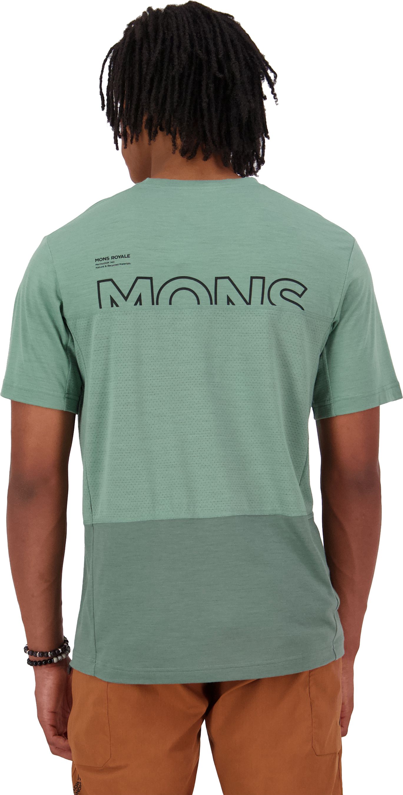 TARN Herren-Merino-Kurzarmshirt / thyme/cypress / XXL