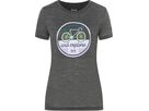 GO OUT Damen-Kurzarm-Merino-Shirt / pirate grey melange / L
