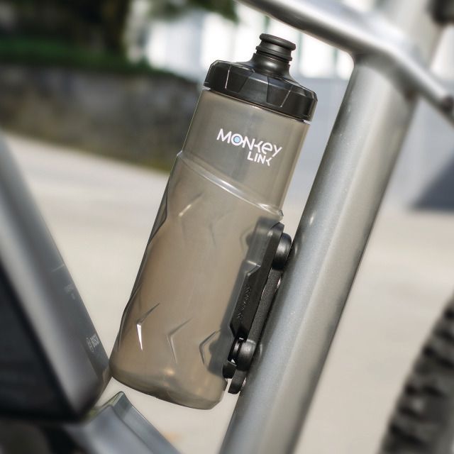 Trinkflasche MonkeyBottle / transparent / 600 ml mit BikeMount