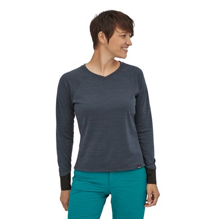 DIRT CRAFT Damen-Langarmshirt / smolder blue / XS