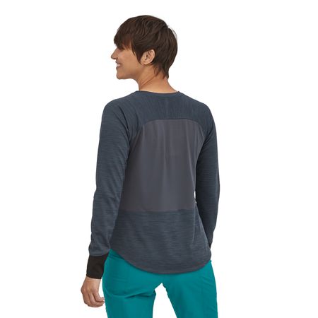 DIRT CRAFT Damen-Langarmshirt / smolder blue / XS