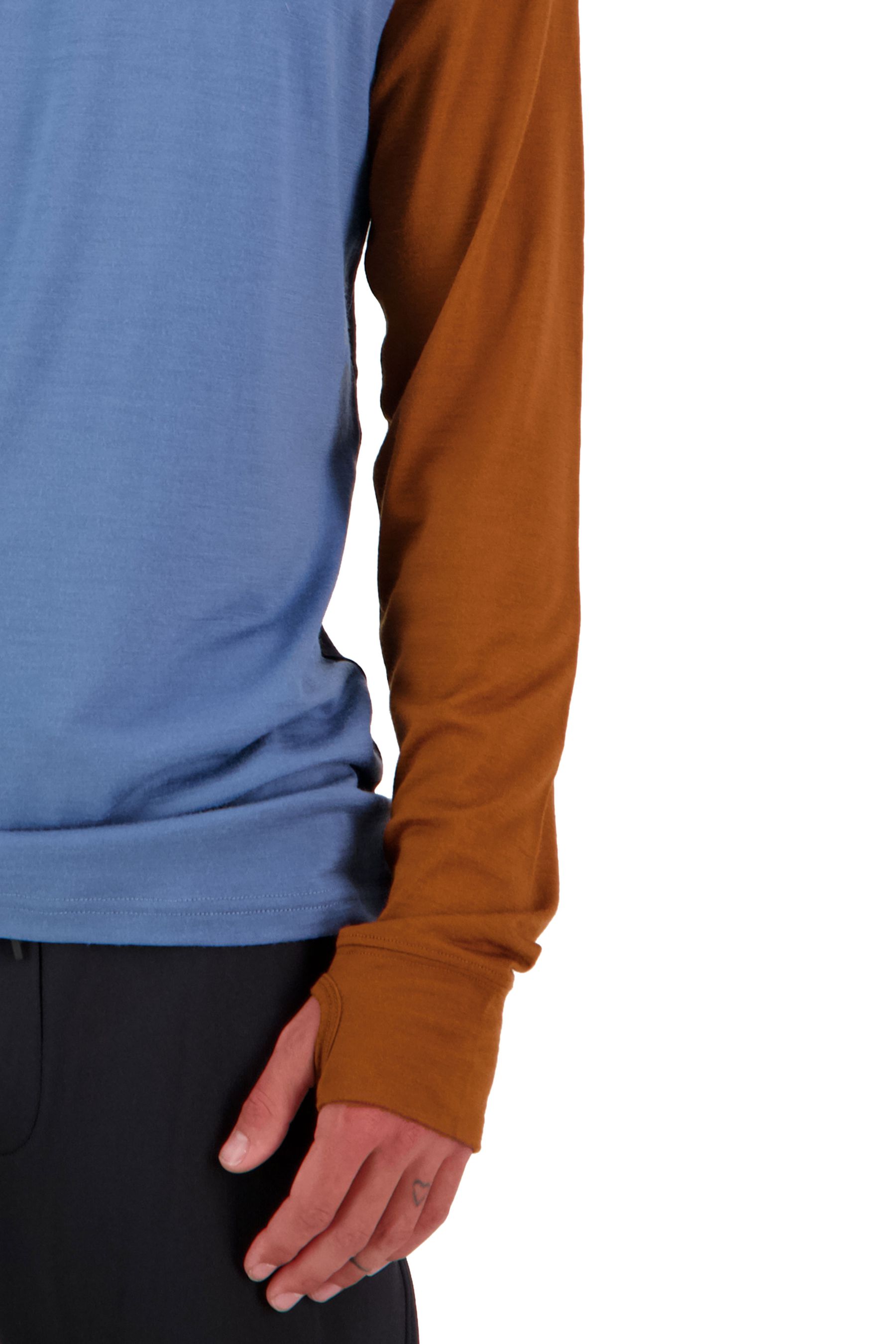 YOTEI Herren-Merino-Langarmshirt / retro valley / XXL