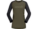 FJØRÅ  EQUALISER Damen-Langarmshirt / olive night / L