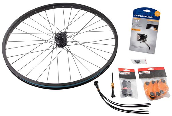 LUMEX DYNAMO Vorderrad inkl. Lichtset / 26", RHYNO 32L, SP PV-8