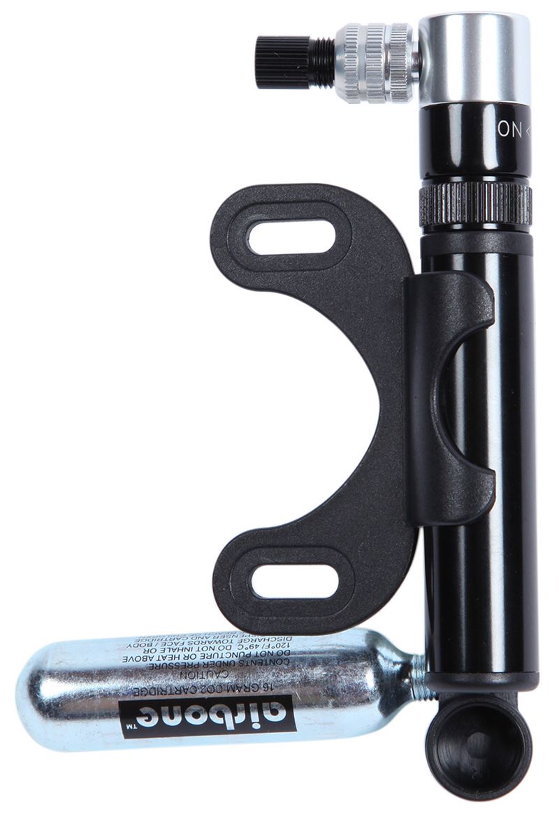 DUAL Minipumpe mit CO2-Adapter und CO2-Patrone / schwarz