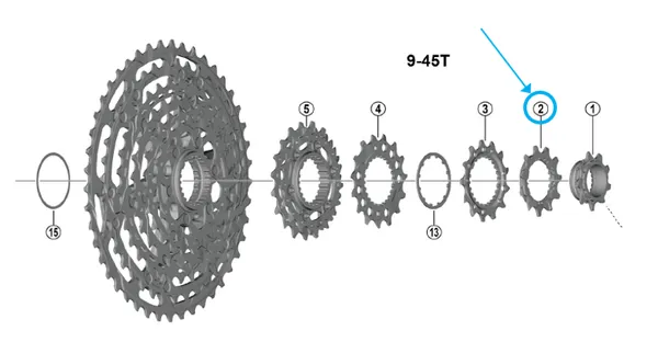 Zahnkranz CS-M9200 / 11 Zähne