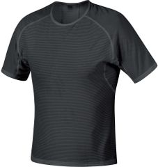 M BASE LAYER Herren-Kurzarmshirt / black / M