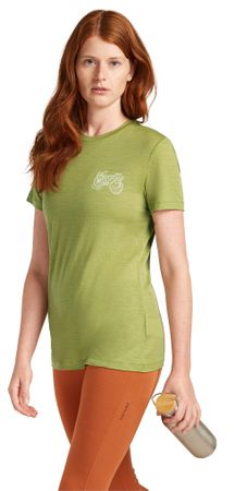 TL ADVENTURE RIDE Damen-Merino-Kurzarmshirt / olive / S