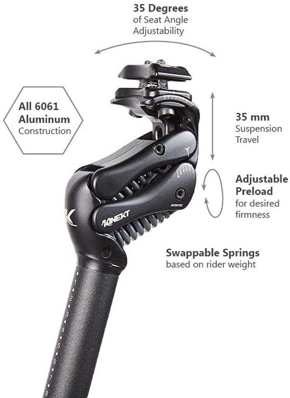 KINEKT LR Federsattelstütze / schwarz / 27.2mm