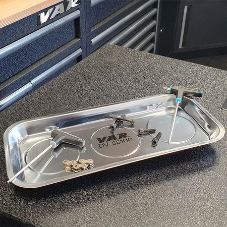 Magnetische rechteckige Ablage für Teile DV-55100 / silber