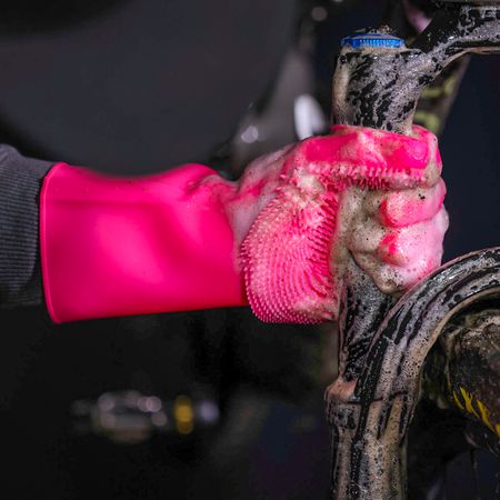 Deep Scrubber Gloves / Pink / L