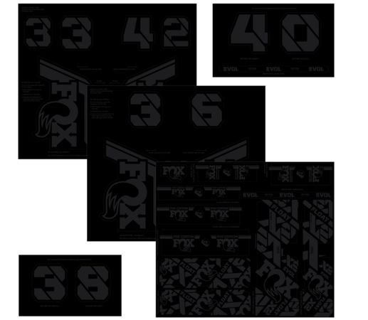 Decal 21 Custom Fork & Shock / Stealth Black