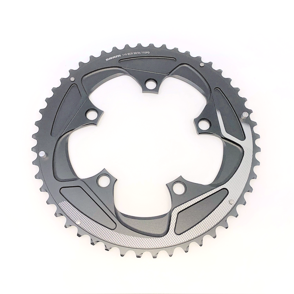 Chainring Rival22 110BCD Non-/Hidden-Bolt (50-34) / silver / 110x50T