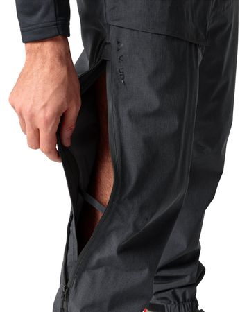 YARAS WARM Herren-Regenhose wattiert / black uni / L
