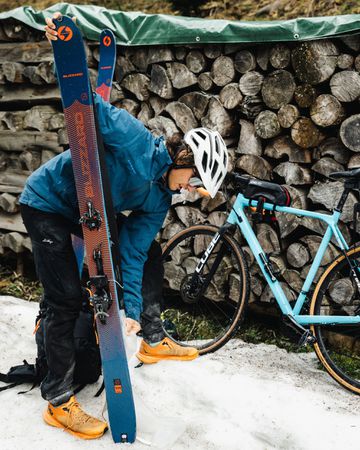 SKI RACK / 03 Skiträger für Velos / schwarz