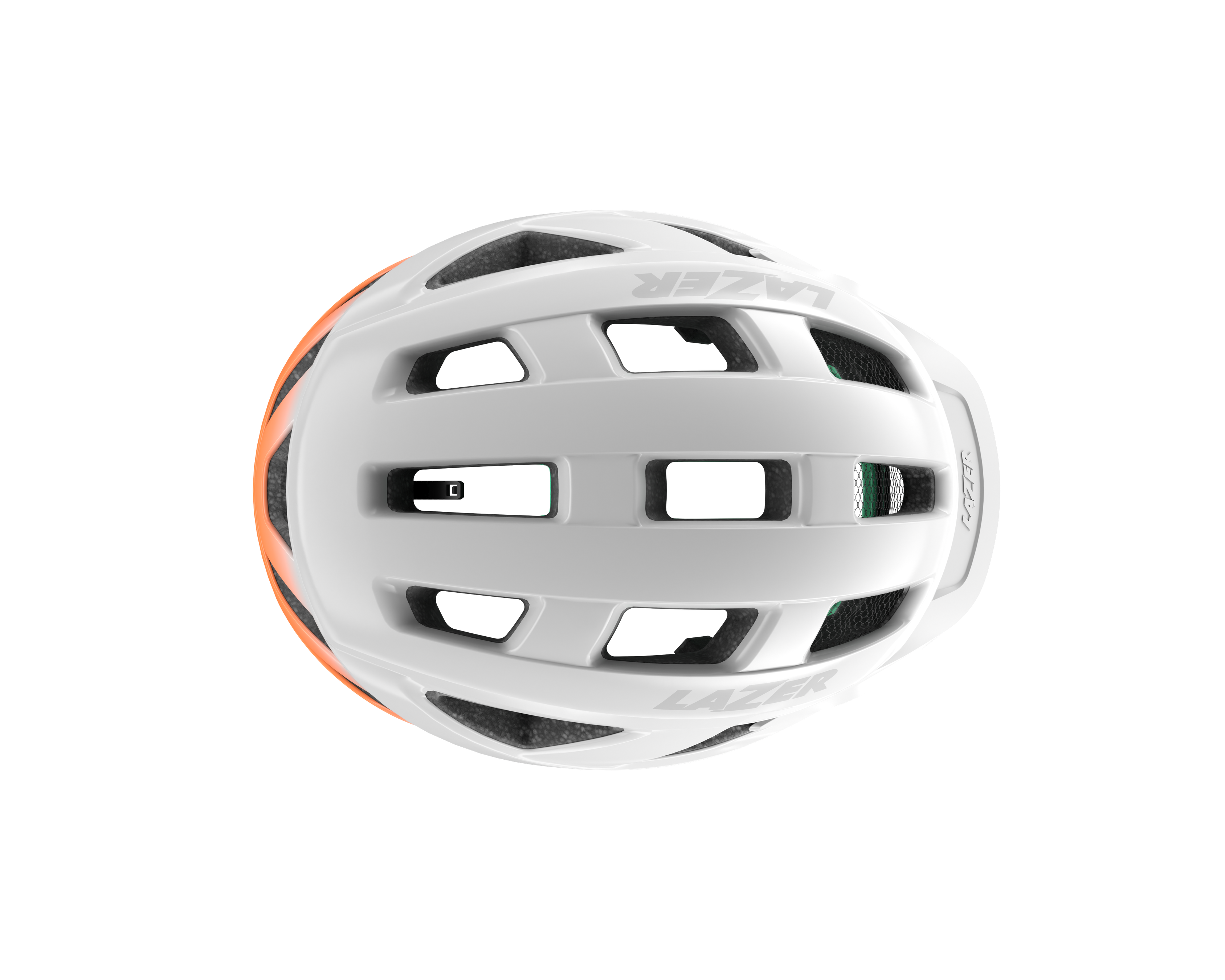LAZER Unisex Road Cerro KinetiCore Helm / white flash orange / M