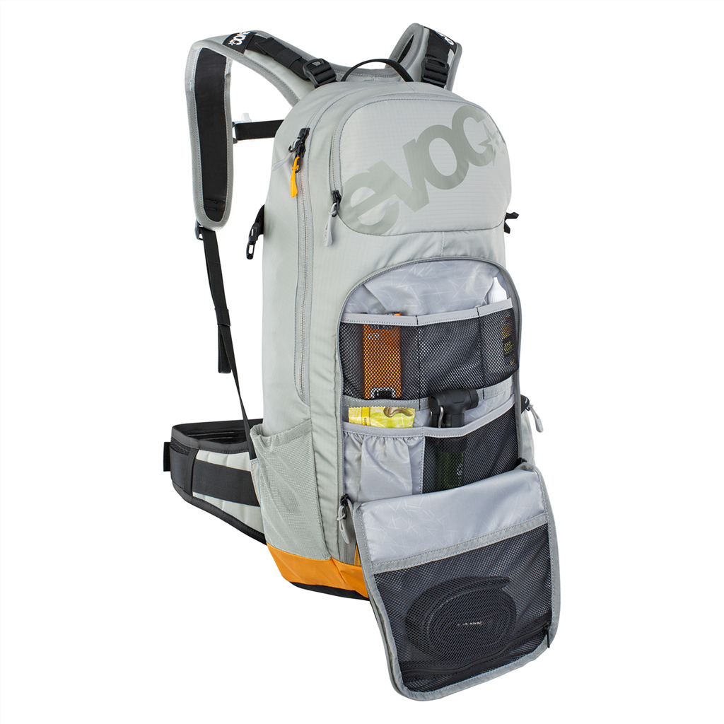FR ENDURO E-RIDE m. Protektor / stone/bright orange / M/L