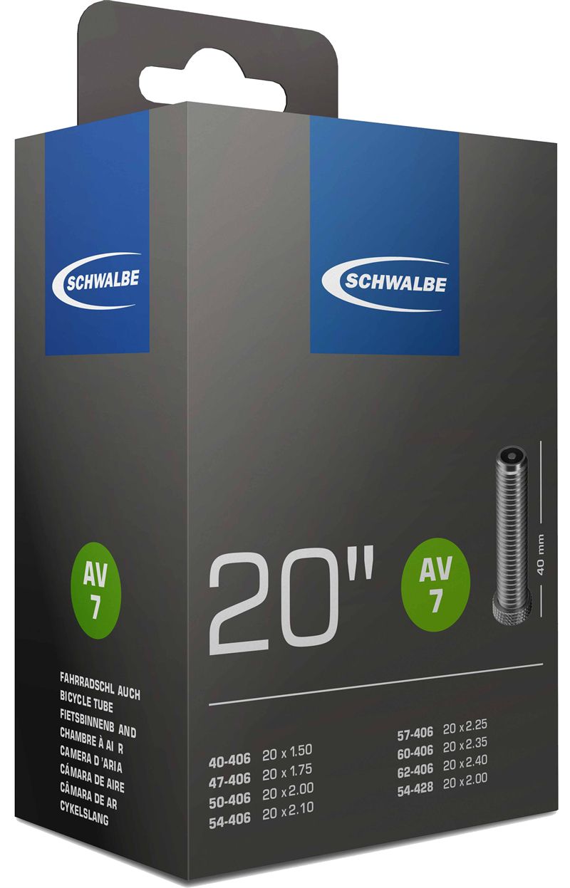 SCHWALBE STANDARD Schlauch / 20", SV7, 40mm, 40/62-406