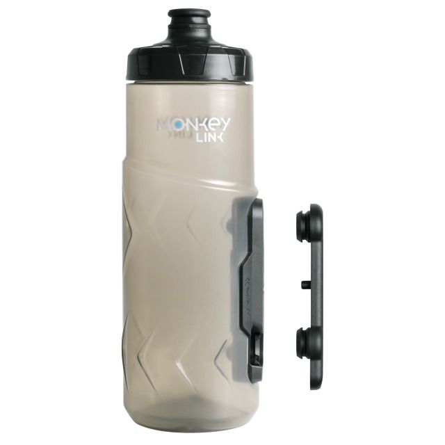 Trinkflasche MonkeyBottle / transparent / 600 ml mit BikeMount