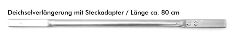 Deichselverlängerung 80cm HMAX / silber
