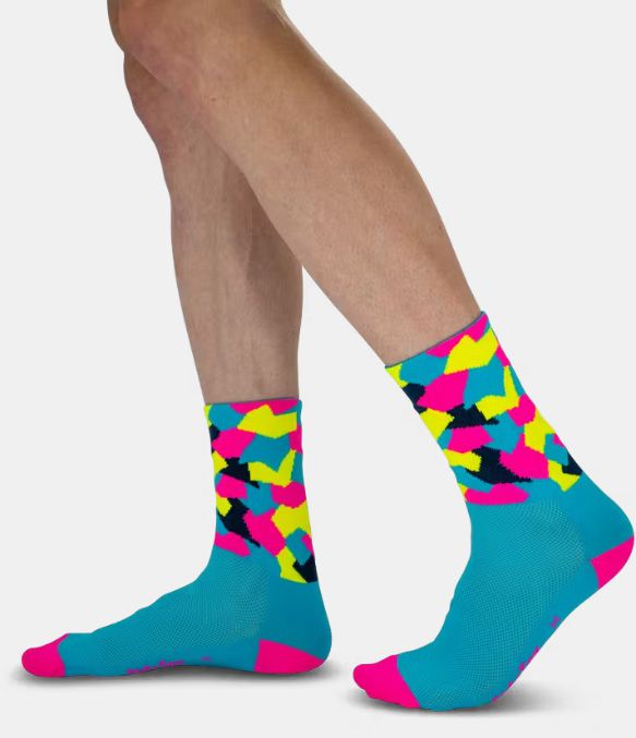 ALLROUND ELITE COLORFUL CAMO Velosocken / blue / L=44-47