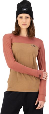 YOTEI BF Damen-Merino-Langarmshirt / canyon rose/toffee / XL