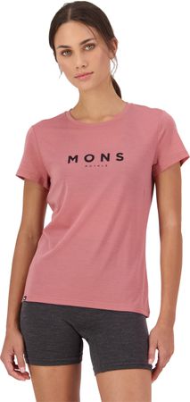 ICON Damen-Merino-Kurzarmshirt / canyon rose / XS
