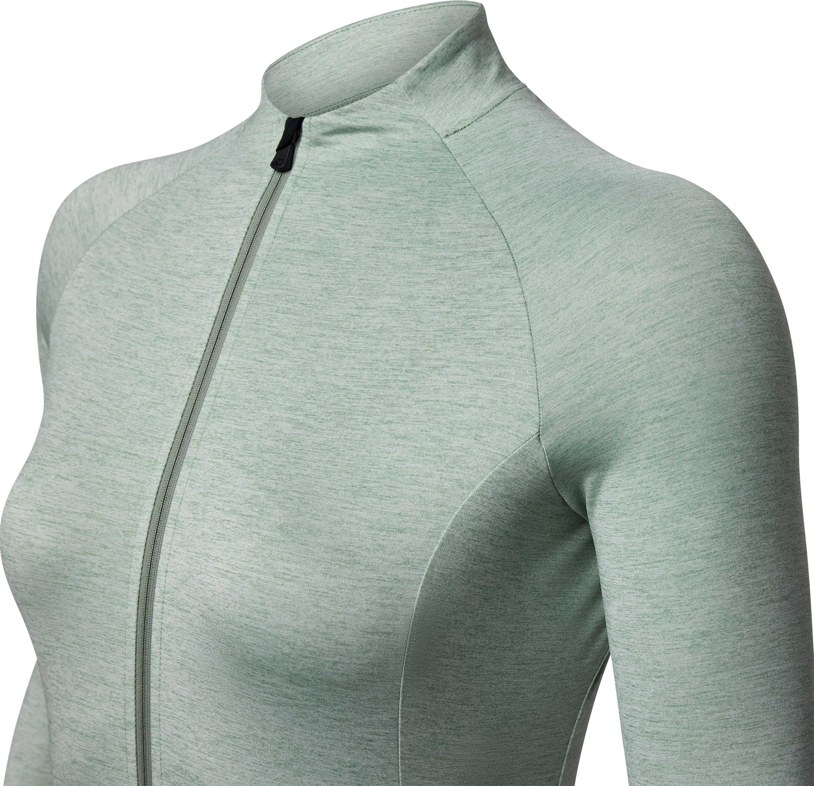 NEW ROAD Damen-Gravel-Langarmtrikot / hedge green heather / L