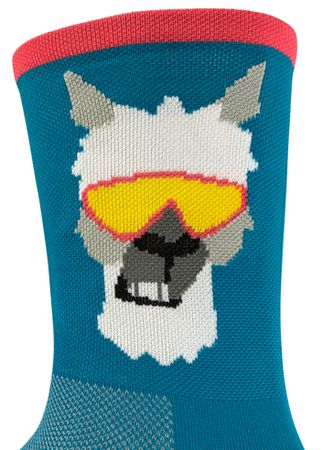 Lama - Velosocken - 15 cm / petrol / XL=46-48