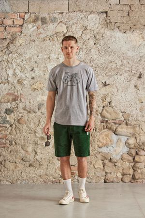 LAGAZUOIM Herren-Kurzarmshirt / grey melange / S