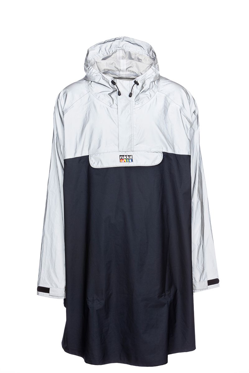 RIVER Unisex-Regenponcho / silber