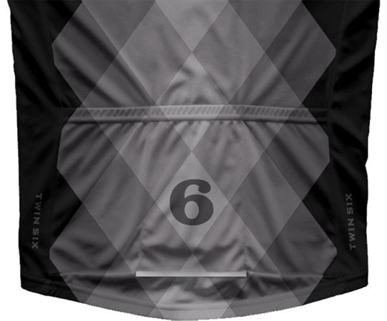 THE ARGYLE Herren-Kurzarmtrikot / black/gray / XL