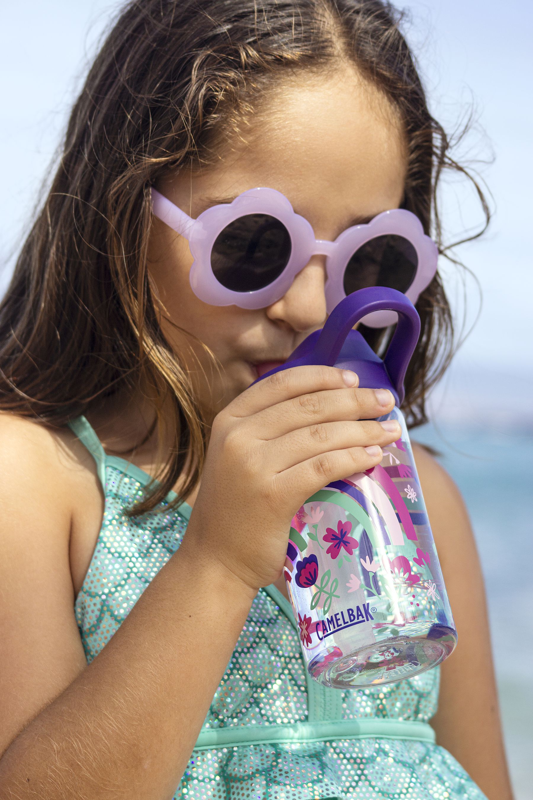 THRIVE FLIP STRAW Trinkflasche KIDS / mermaid / Kids 4dl
