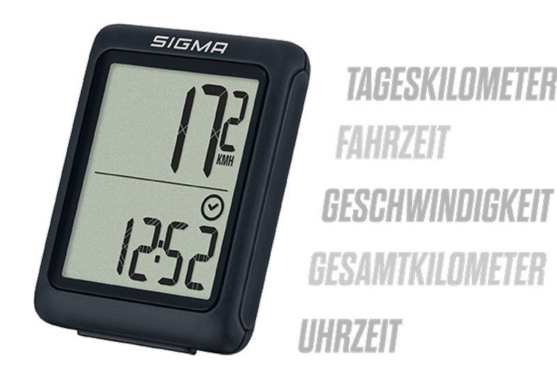 BC 5.0 WR Velocomputer mit Kabel / schwarz