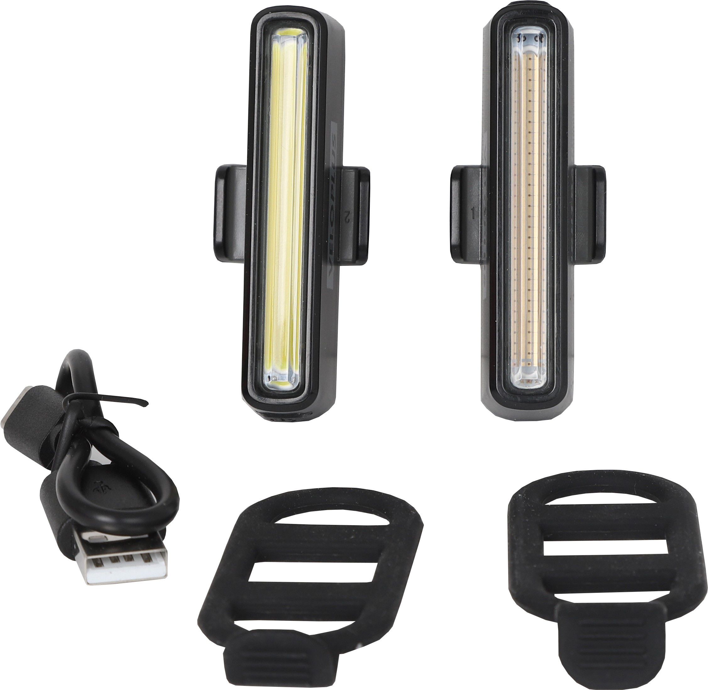 SICHTBAR MINI COMBO Positionslicht-Set / schwarz / 30 Lumen, USB-C
