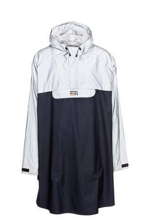 RIVER Unisex-Regenponcho / silber