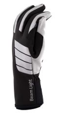 BEAM LIGHT reflektierende Unisex-Softshell-Handschuhe / silber / S=7