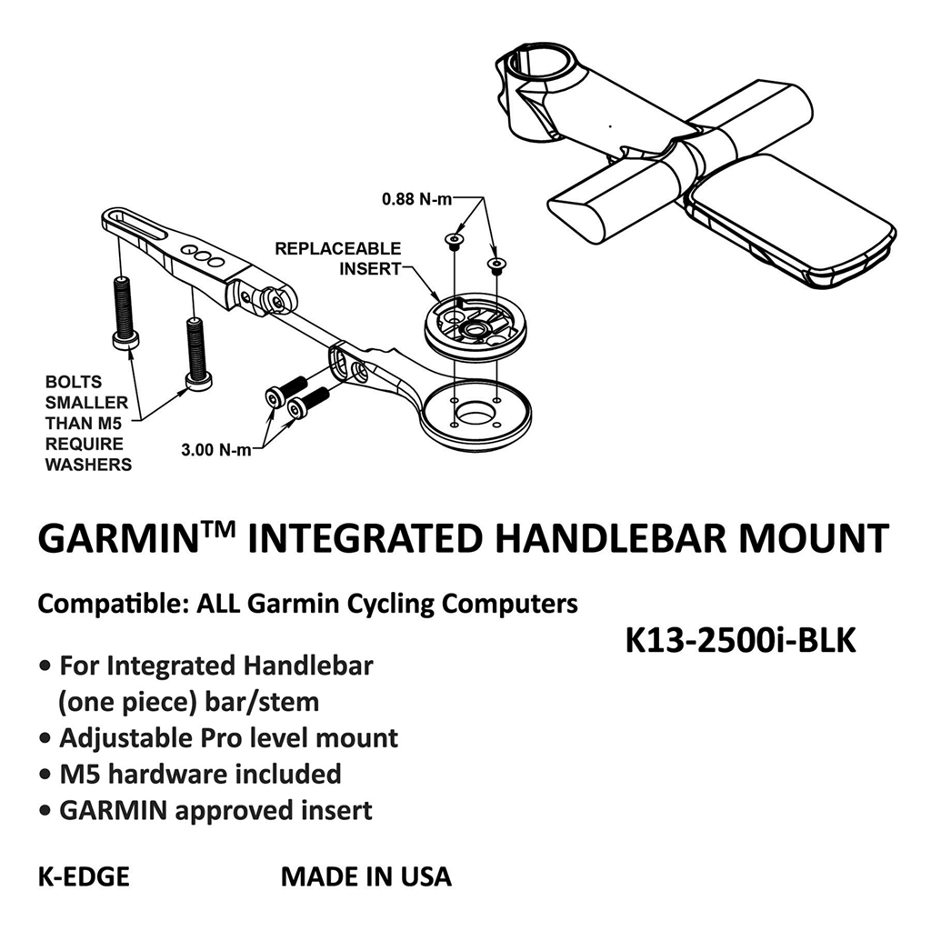 K-EDGE GARMIN IHS Mount / black / one size
