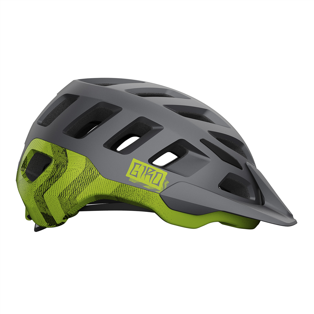 RADIX MIPS Velohelm / matte metallic black/ano lime / L 59-63